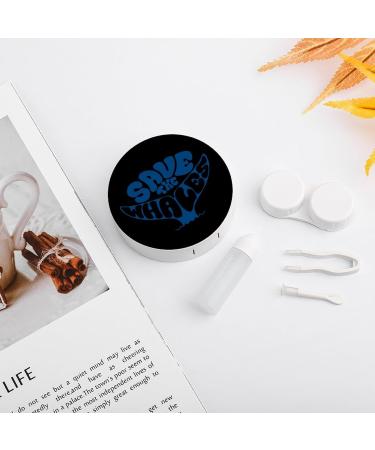 Save The Whales Portable Contact Lens Case with Mirror | Travel-Friendly Eyewear Solution - Shop Internationally - Buy Online on GoSupps.com
