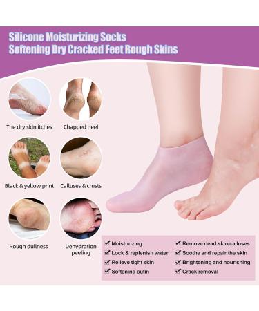 Hydrating Foot Peel Mask for Soft, Smooth Feet - Moisturizing Gel Socks for Cracked Heels - XL Size for Men and Women - Buy Online on GoSupps.com