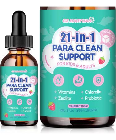 21 in 1 Herbal Gut Cleanse Drops Wormwood Black Walnut Zeolite Chlorella 10B Probiotics & Clove Supports Digestive Health Liquid Detox for Adults & Kids Alcohol-Free Strawberry Flavor 2oz Strawberry 2 Fl Oz (Pack  - Buy Online on GoSupps.com