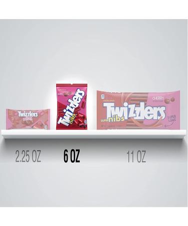 TWIZZLERS NIBS Cherry Chewy Candy - 6 Oz  Pack of 12 - Delicious Cherry Flavor - Buy Online on GoSupps.com