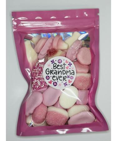 Best Grandma Ever Pink Filled Pick N Mix Sweet Treat Pouch Birthday Present Gift Mothers Day 100g - Buy Online on GoSupps.com