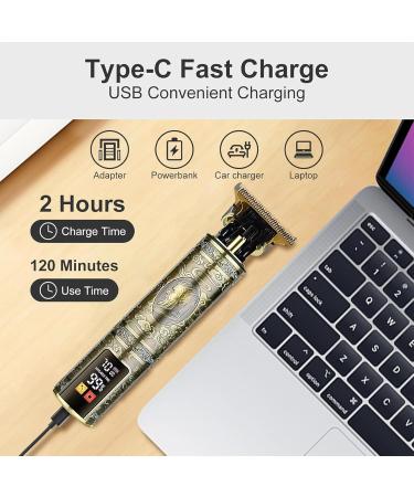 Electric Beard Trimmer Men Cordless LED Display Zero Gapped T-Blade Hair Clippers Men with 4 Guides Combs Kit Waterproof USB Rechargeable Hair Trimmer Men for Easy Haircuts at Home LED-Upgrade - Buy Online on GoSupps.com