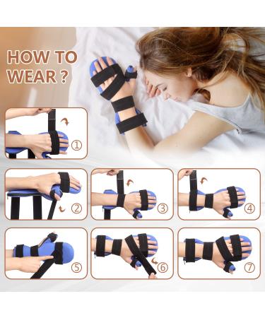 Scurnhau Resting Hand Splint - Finger Support for Stroke Recovery, Carpal Tunnel, Arthritis - Left/Right S/M - Buy Online on GoSupps.com
