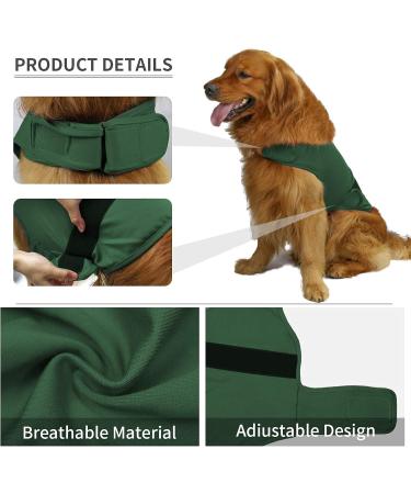 Shop Kittystar XL Breathable Dog Shirt - Calming Coat for Thunderstorms Fear Vest & Jacket in Green | Puppy Anxiety Relief - Buy Online on GoSupps.com