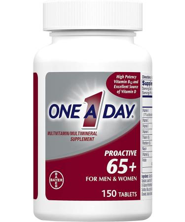 One A Day Proactive 65+ Men's & Women's Multivitamin Supplement - Immune Health Support - 150 Count - Buy Online on GoSupps.com