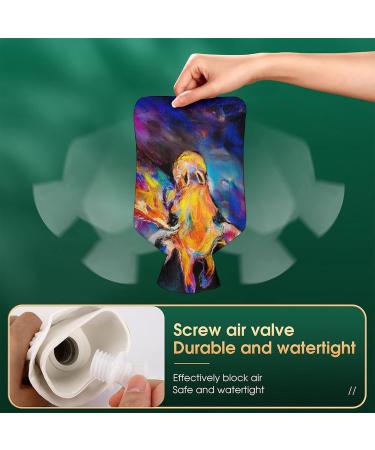 Hot Water Bottle with Lid - Giraffe Rubber Hot Water Bag for Pain Relief Cramps Foot Warmer & Hot/Cold Therapy - International Shipping Available - Buy Online on GoSupps.com