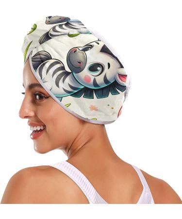 Cute Pinto Grass Tulip Hair Towel 2 Pack | Super Absorbent Quick Drying Hair Turbans for Women & Girls - Buy Online on GoSupps.com