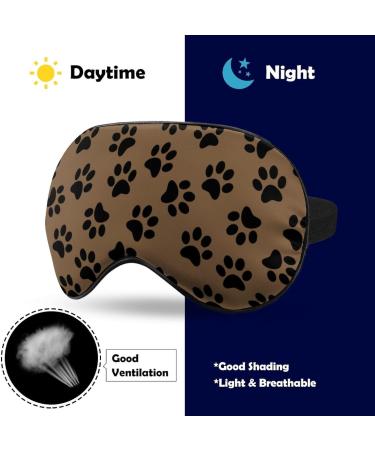Adjustable Dog Paw Pattern Sleep Mask Eye Cover for Yoga, Travel, and Night Nap - Buy Online on GoSupps.com
