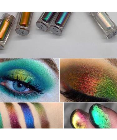Chameleon Eyeshadow Shiny High Pigmented Chameleon Liquid Eyeshadow | Long Lasting & Quick-Eyeshadow for Multi-Dimensional Eye Looks Gift for Girls Women Coatuiyo - Buy Online on GoSupps.com