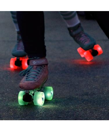 Bont Glow Light Up LED Quad Roller Skate Wheels - Pearl White (Pack of 4) - Buy Online on GoSupps.com
