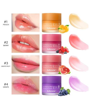 Hydrating Lip Sleeping Mask - Repair Chapped Lips Day & Night | Enhance Color & Plump Lips | Peach Flavor Lip Care - Buy Online on GoSupps.com