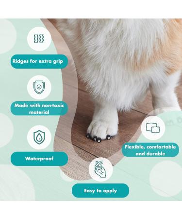 EIDEAL Pets | Nail-Grips for Dogs | Anti-slip Nail Covers for Dogs | Traction Grips for Dogs | Affordable Rubber Grips for Dogs for Hardwood Floors | Instant Relief for Dogs who Slip (M) | One pack (20 Grips) - Buy Online on GoSupps.com