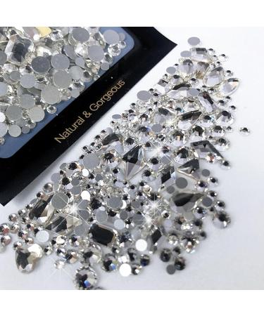 Mixed Flat Bottom Nail Art Rhinestones Set DIY Nails Decor For Nail Enthusiasts And Professional Artists Mine black - Buy Online on GoSupps.com