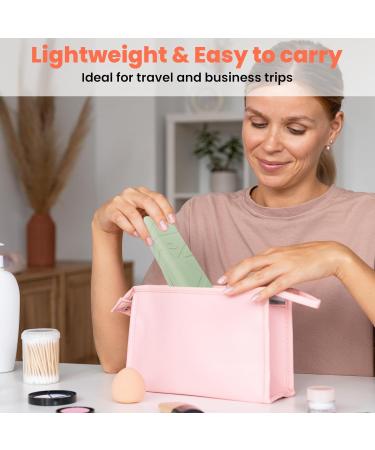 Travel Makeup Brush Holder - Silicone Portable Organizer for Face Brushes & Sponges | Anti-Fall Magnetic Cosmetic Bag (Blue - Buy Online on GoSupps.com