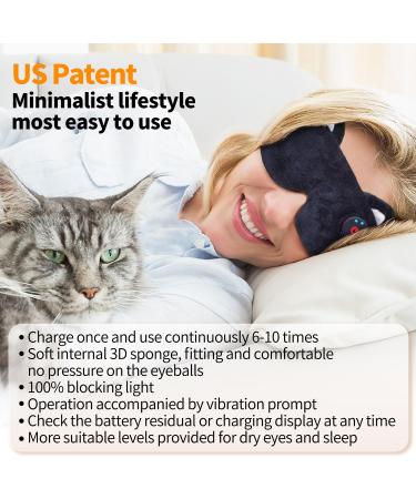 Buy Cordless Heated Eye Mask for Women | USB Rechargeable Sleep Eye Pad - Warm Compress for Dry Eyes & Stye Relief | Portable Electric Gift (Black - Buy Online on GoSupps.com