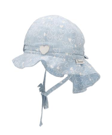 Sterntaler girls sun hat Herzis hat 45 light blue