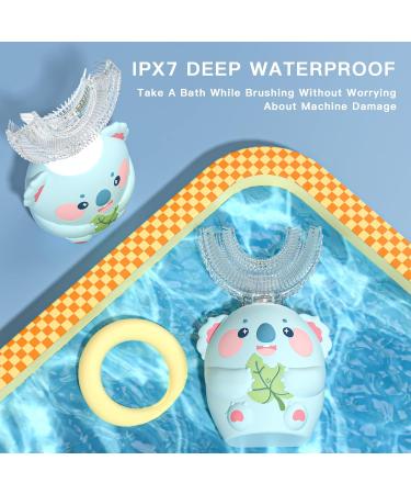 Buy Cartoon Kids U Shaped Electric Toothbrush - 360 Sonic Cleaning 4 Brush Heads Waterproof Age 8-15 - Blue Koala Design - Buy Online on GoSupps.com