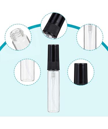 Benecreat 30pcs 5ml Mini Spray Bottles - Transparent Glass Atomizers with Black Pump Lid for Perfume Liquids and Cosmetics - Ideal Travel Size - Buy Online on GoSupps.com