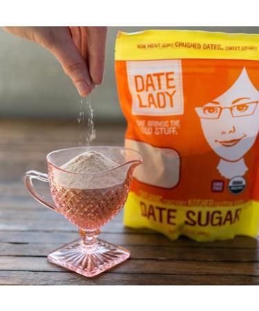 Organic Date Sugar 1 lb - Vegan, Paleo, Gluten-free & Kosher - 100% Ground Dates - Sugar Substitute for Baking - Contains Fiber - 1 Bag (16 Ounce) - Buy Online on GoSupps.com