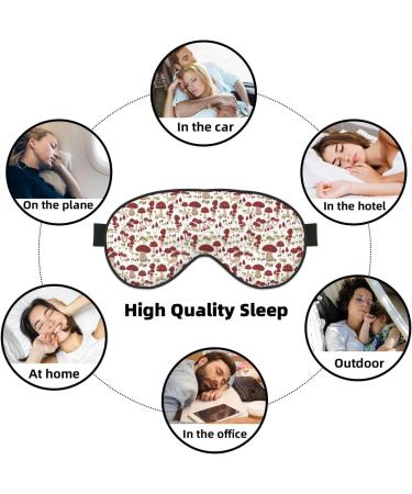 Mushroom Print Sleep Masks | Comfortable & Soft Eye Masks with Adjustable Strap | Lightweight Travel Essentials - Buy Online on GoSupps.com