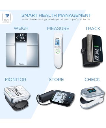 Beurer FT95 Bluetooth Non-Contact Thermometer - High Accuracy XL Display - 60 Memory Spaces - White - Buy Online on GoSupps.com