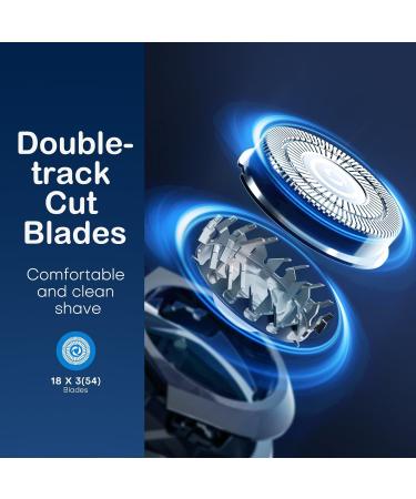 LOBINH Electric Razor for Men - 100% Washable Rechargeable Rotary Shaver Cordless Wet & Dry with Fast Charging 4D Floating Head & Pop-up Trimmer - Buy Online on GoSupps.com