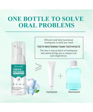 Yuyuando 60ml Teethaid Mouthwash - Tooth Whitening Mousse Dental Aid Oral Care Replacement (3 Pieces) - Buy Online on GoSupps.com