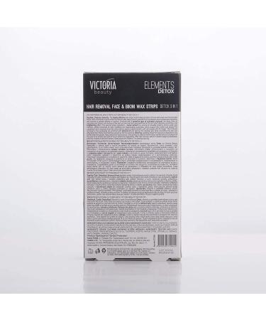 Victoria Beauty Detox Wax Strips for Face & Bikini - Cold Wax with Activated Carbon | 20 Pieces | Women's Hair Removal & Depilatory Wax - Buy Online on GoSupps.com