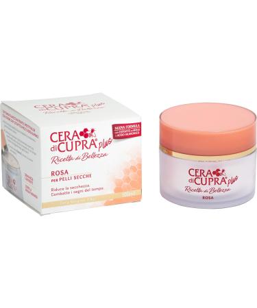 Plus"Rosa per Pelli Secche" Cream for Dry Skin Anti-age Formula - 3.4 Fluid Ounces (100ml) Jar Italian Import
