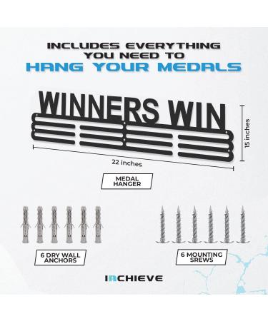 iachieve Stainless Steel Medal Hanger Display Rack - Black Sports Winners Medal Holder - Buy Online on GoSupps.com