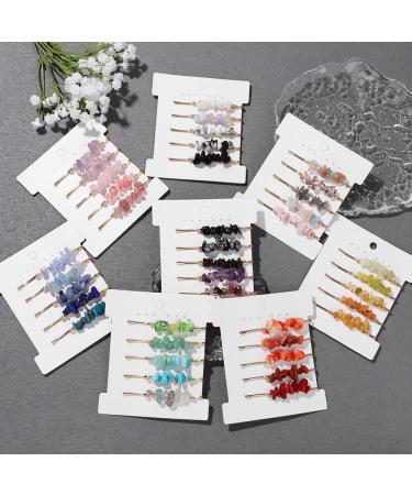 Gemstone Hair Pins Set of 15 - Crystal Bobby Pins for Women in Pink, Purple, Blue Colors - Buy Online on GoSupps.com
