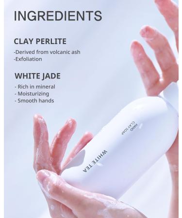 Exfoliating Perfumed Hand Clay Soap #White Tea - Moisturizing Hand Scrub Gel with Gentle Fragrance | 1.7 fl. oz - Shop Internationally - Buy Online on GoSupps.com