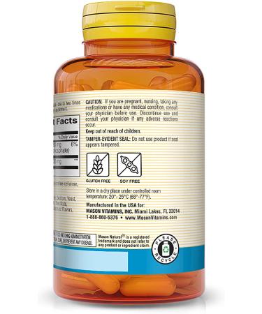 Mason Natural L-Arginine 500 mg - 60 Capsules | Heart Health & Performance Support - Buy Online on GoSupps.com