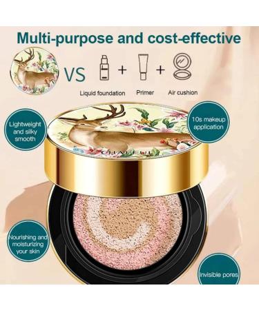 Moisturizing Double-Layer Cushion Compact Japan's Double-Layer Air Cushion 3-Color Concealer for Skin and Refreshing Makeup (2PCS) - Buy Online on GoSupps.com
