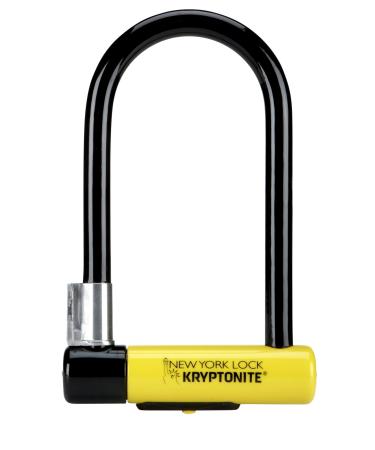 Kryptonite New-U New York Standard Heavy Duty Bicycle U Lock Bike Lock BLACK/YELLOW, 10