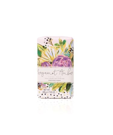 Ministry of Soap Painted Marks Wrapped Soap Naturally Coloured Triple-Milled Soap Bergamot and Amber 200g