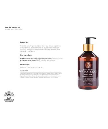 Recipe for Men Raw Naturals Pale Ale Shower Gel 300ml - Best Body & Hair Wash for Men - Buy Online on GoSupps.com