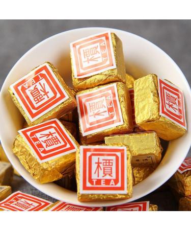  MIHUNTANG 03 jia word small square brick pu'er tea 300g cooked tea mini square brick tea - Buy Online on GoSupps.com