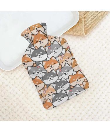 Buy Cartoon Dog Hot Water Bottle with Plush Cover - Ideal Hand Warmer for Adults & Kids | 26.5x15.3cm - International Shipping Available - Buy Online on GoSupps.com