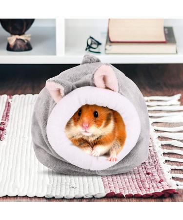 HzNzYHD Mini Hamster Bed with Winter Rat Hanging Hammock Banana Soft Warm Fleece Hamster Cave Nest for Small Animal - Buy Online on GoSupps.com