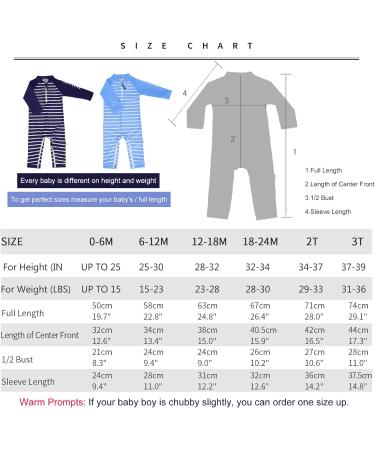 weVSwe Baby Toddler Boy Swimsuit UPF 50+ Sun Protection Rash Guard Swimwear - Blue Stripes | 0-3 Years | Crotch Zipper | Ages 0-6 Months - Buy Online on GoSupps.com
