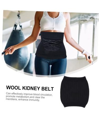 FRCOLOR Warm Wool Cashmere Kidney & Lumbar Support Belt - Winter Stomach Binder & Back Brace - XL Black - Buy Online on GoSupps.com