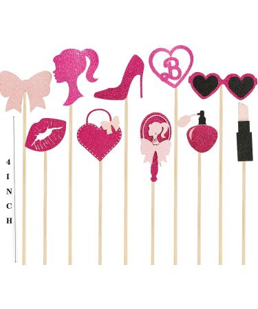 30Pcs Princess Hot Pink Cupcake Toppers and Pink Glitter Girls Cupcake Topper for Pink Girl Birthday Bridal Party Decorations Wedding Cake Decors 30pcs Pink Cupcake Toppers - Buy Online on GoSupps.com