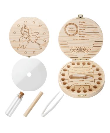 Tooth box milk tooth jar tooth box milk teeth boys 12.5x12x2.9cm with desired bottle of tweezers cm suitable for boys and girls to memory of milk teeth gift for the birth of a baby (tooth fairy) - Buy Online on GoSupps.com