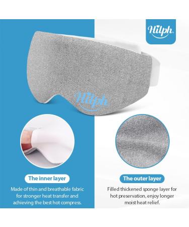 Reusable Heated Eye Mask for Dry Eyes - Relief for Blepharitis, Stye, Puffy Eyes - Grey - Buy Online on GoSupps.com