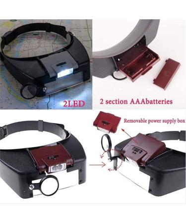 Lightweight Magnifying Glass 1.5X 3X 6.5X 8X Multi-Fold Close-Up Head-Mounted High-Definition Magnifying Glass for Reading Craft Watch Repair/Black Lofty Ambition - Buy Online on GoSupps.com