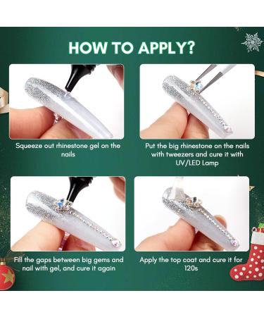 Makartt 3D Nail Jewellery Christmas Stereoscopic Snowman Reindeer Christmas Tree Christmas Socks Snowflake Holiday Nail Art DIY Nail Manicure Decorations Nail Design Accessories with Tweezers - Buy Online on GoSupps.com