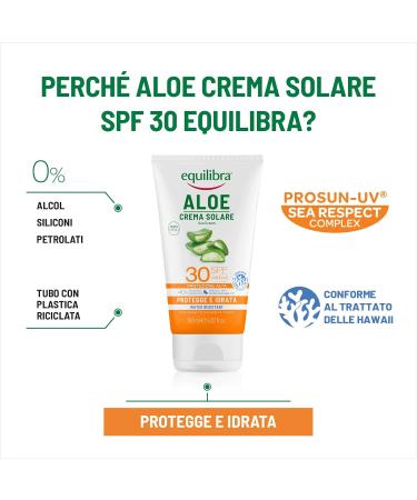  Equilibra Equilibra Solari Aloe Sunscreen SPF 30 Travel Size with Aloe Vera Vitamins C and E Argan Oil Coconut Oil and Shea Butter for a healthy and natural tan water resistant 75 - Buy Online on GoSupps.com