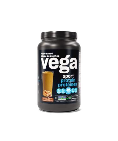 Vega Sport Protein Vegan Protein Powder Peanut Butter (19 Servings) BCAAs Amino Acid Keto Friendly Tart Cherry Gluten Free Non GMO Pea Protein for Women and Men 814g (Packaging May Vary) Peanut Butter 19 Servings (Pack of 1)