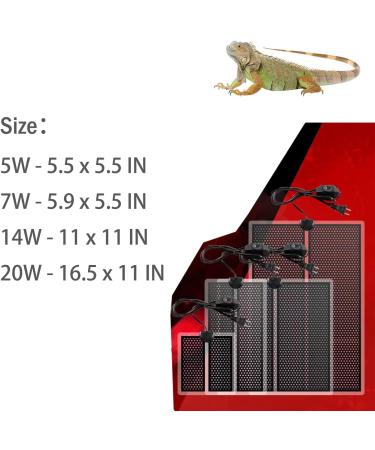 KABASI Reptile Heating Pad with Temperature Adjustment Waterproof Reptile Heat Mat Under Tank Pad for Reptiles Tortoise Snakes Lizard Gecko Hermit Crab Turtle Amphibians (20W 16.5x11 IN) - Buy Online on GoSupps.com